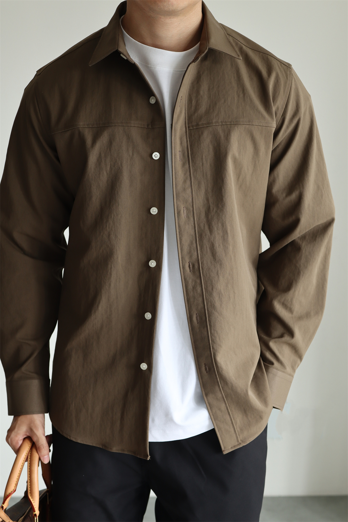 Enzyme-Washed Utility Shirt