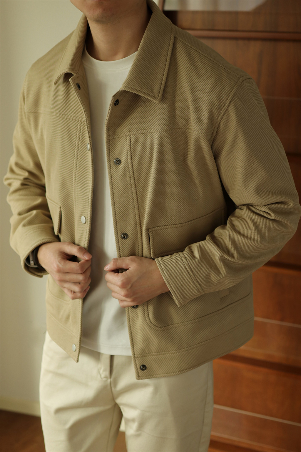 MONSEN Suitory Textured Twill Pocket Work Jacket product image