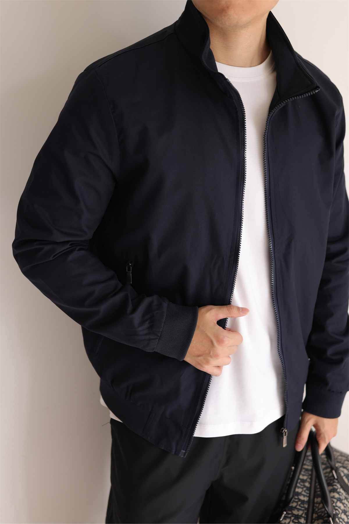 MONSEN Suitory Lightweight G9 Harrington Stand Collar Jacket in Performance Blend product image