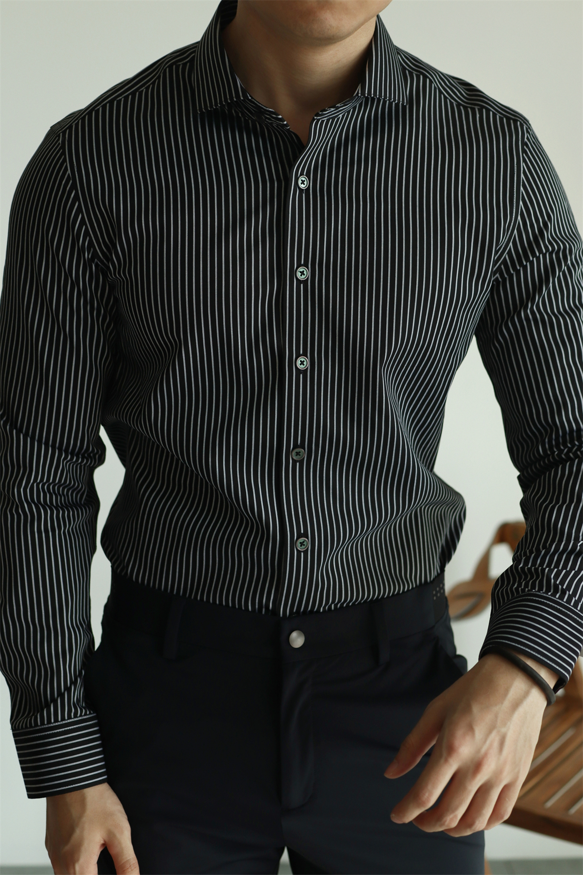 Lenzing Modal Vertical-Stripe Shirt