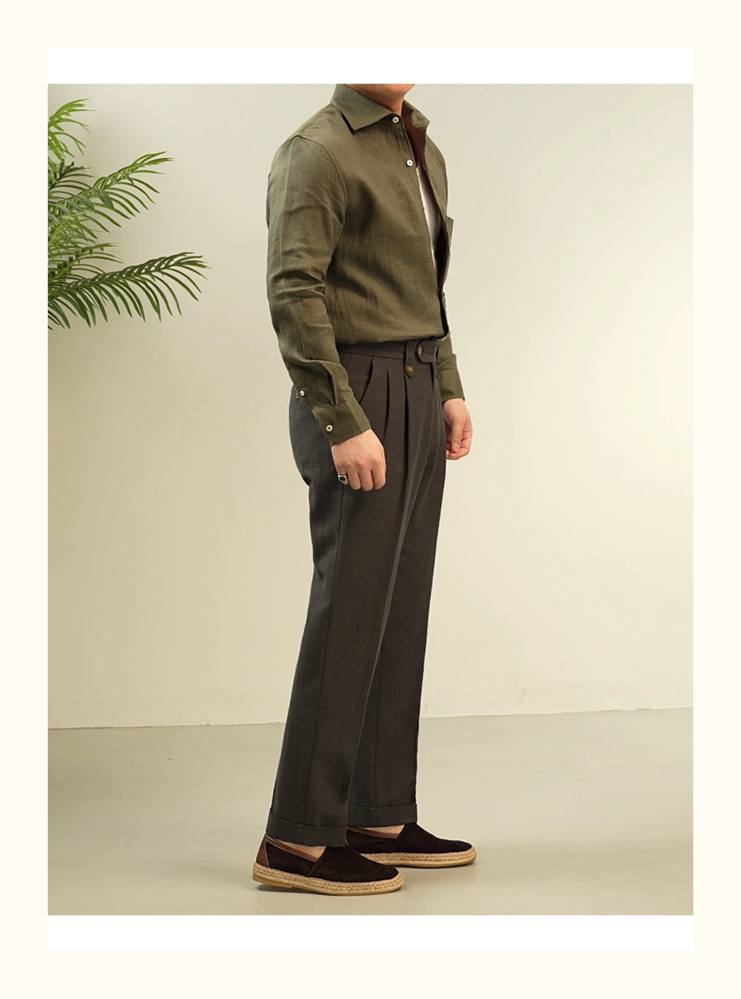 MONSEN Suitory 100% Linen Relaxed Shirt product image