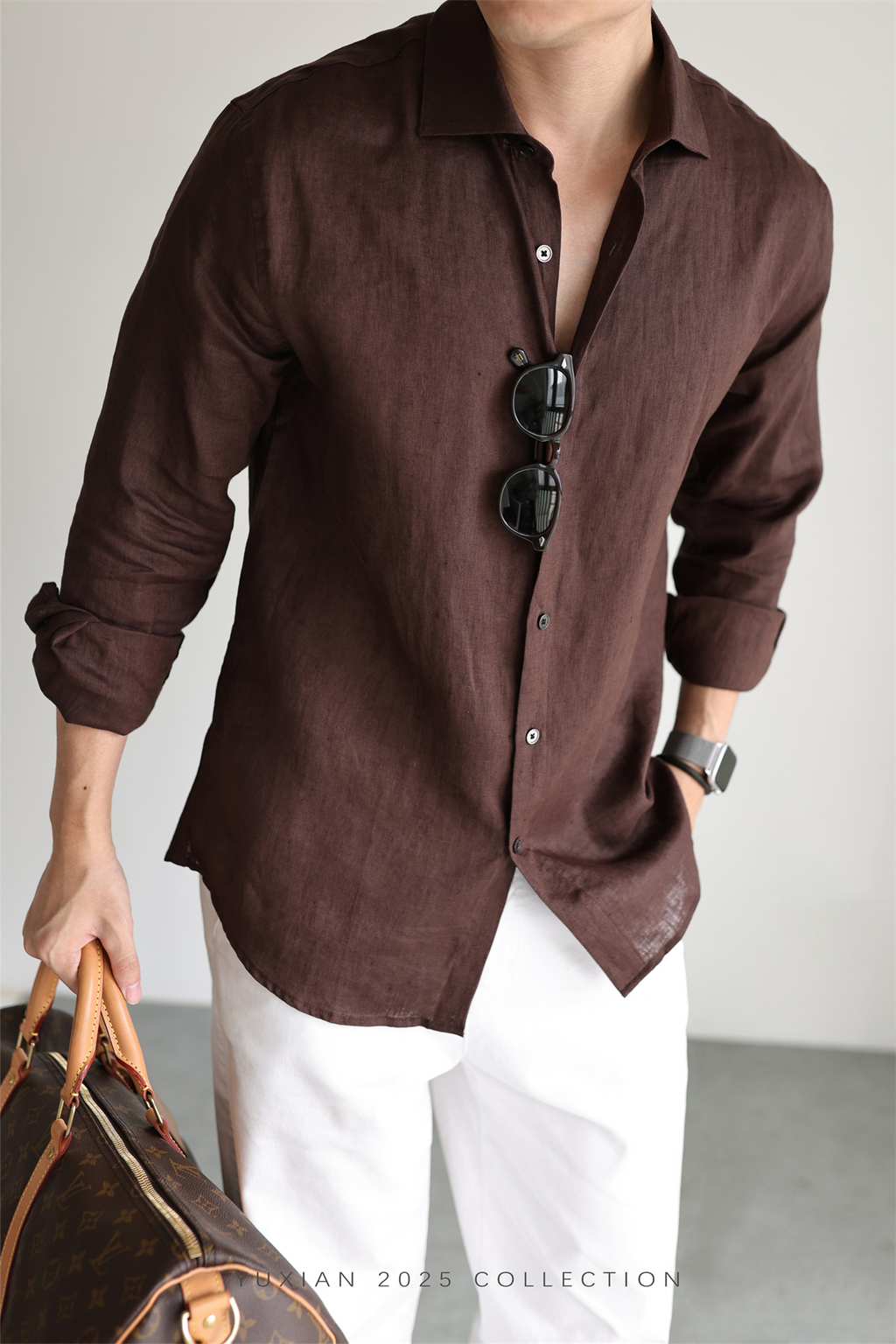 100% Linen Long-Sleeve Shirt