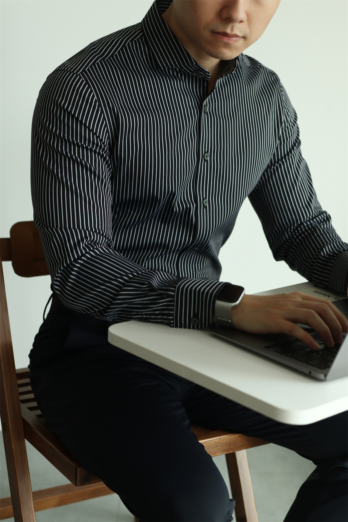 Lenzing Modal Vertical-Stripe Shirt