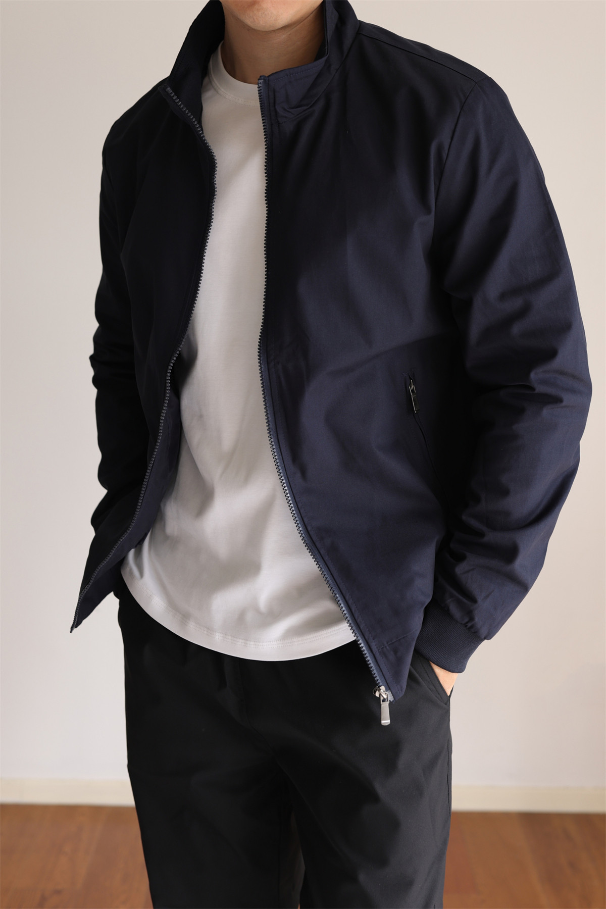 MONSEN Suitory Lightweight G9 Harrington Stand Collar Jacket in Performance Blend product image
