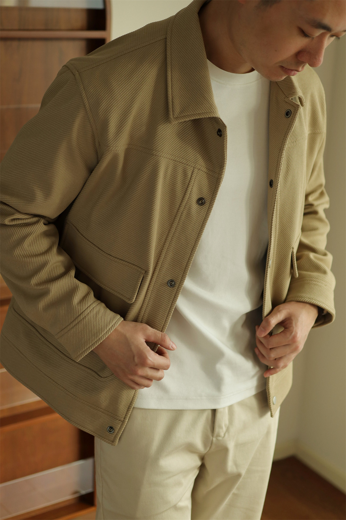 MONSEN Suitory Textured Twill Pocket Work Jacket product image