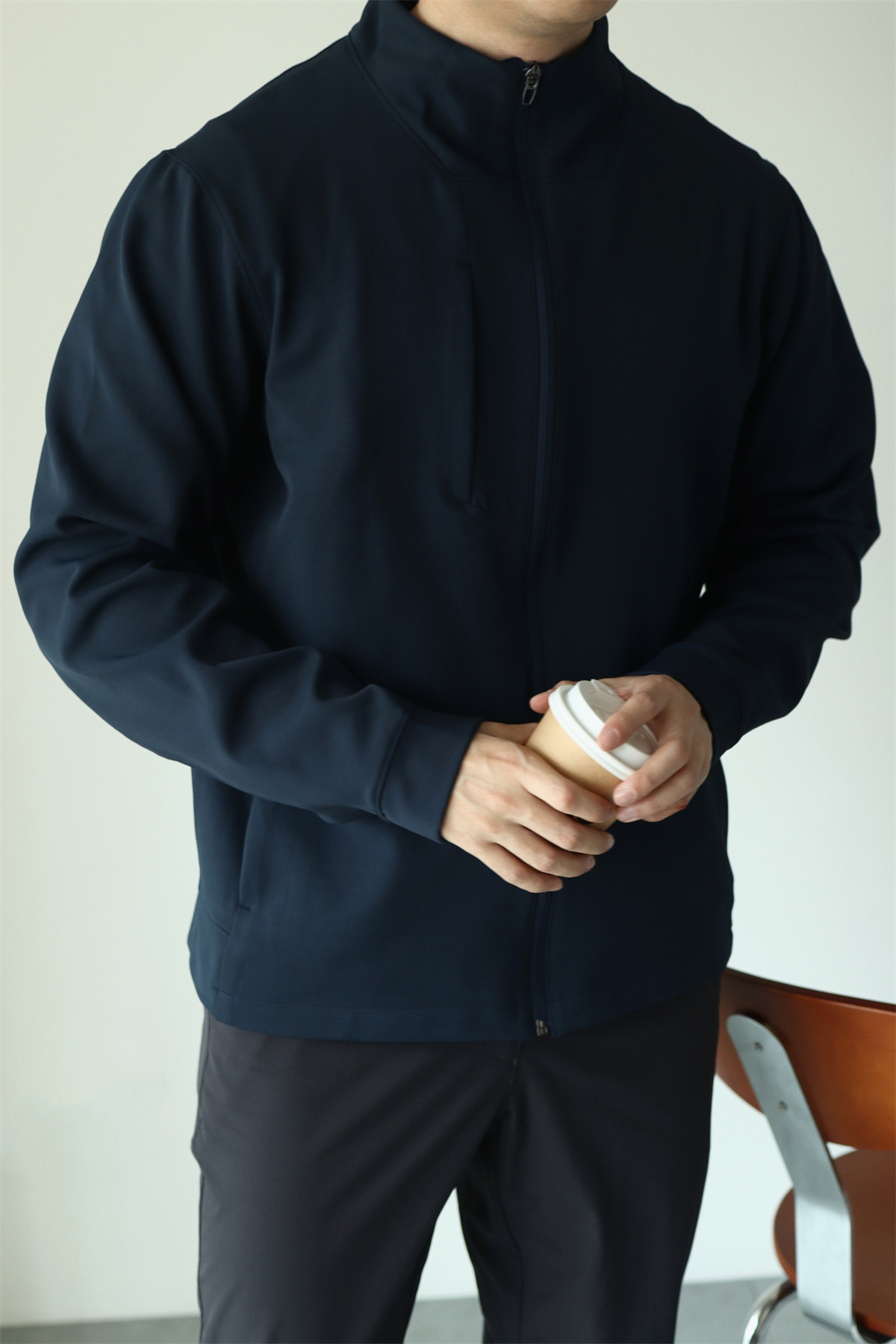 MONSEN Suitory 4-Way Stretch Stand-Collar Outerwear Jacket in Performance Blend product image