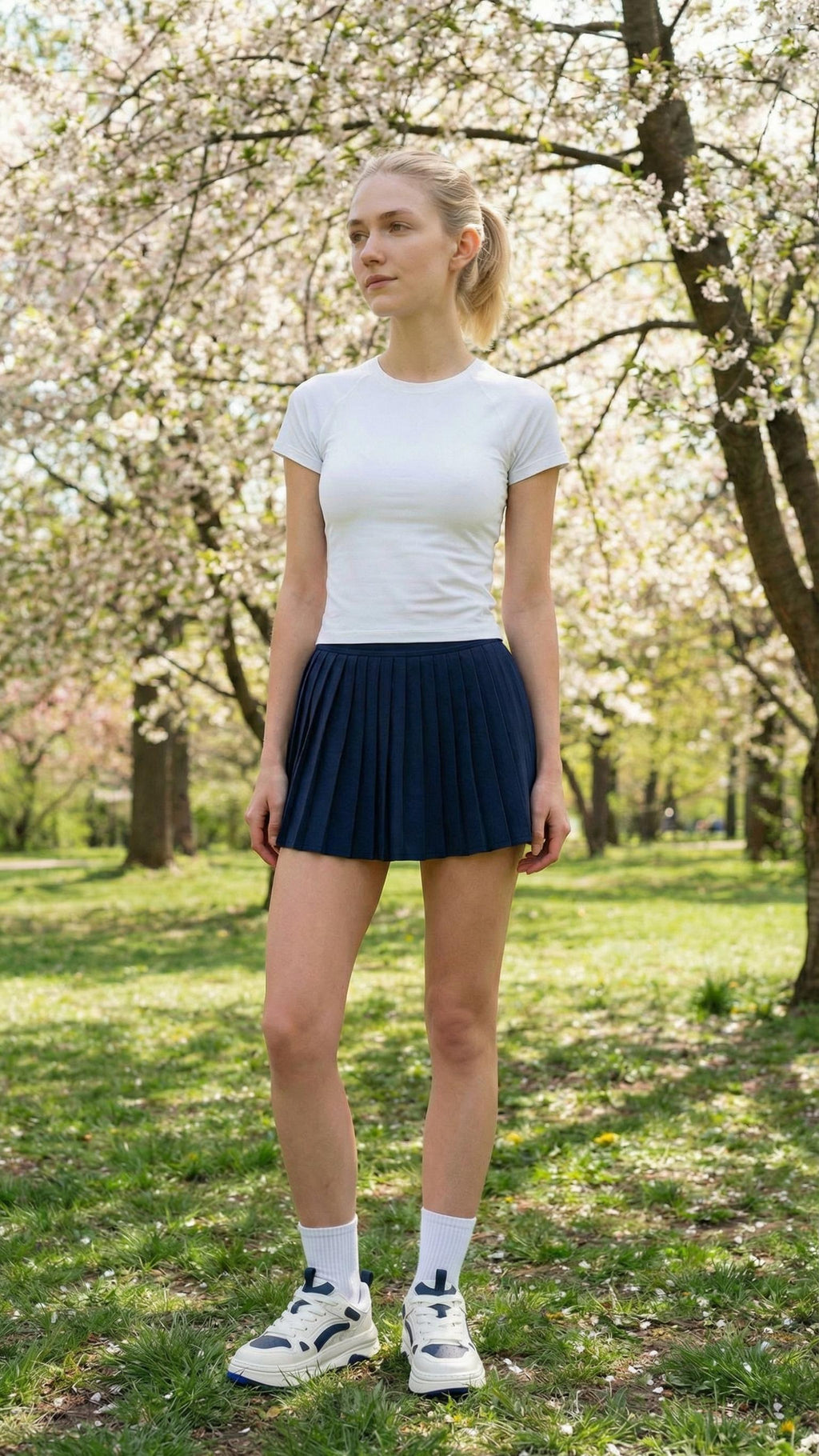 MONSEN Suitory White Low-Top Court Sneakers in Leather product image