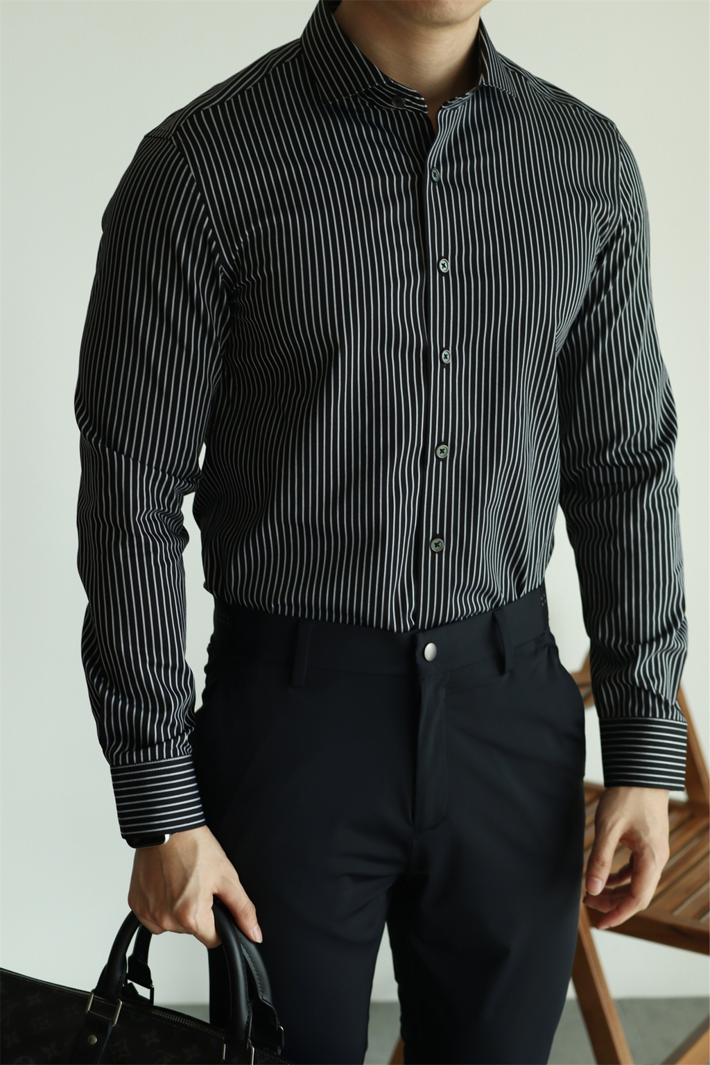 Lenzing Modal Vertical-Stripe Shirt