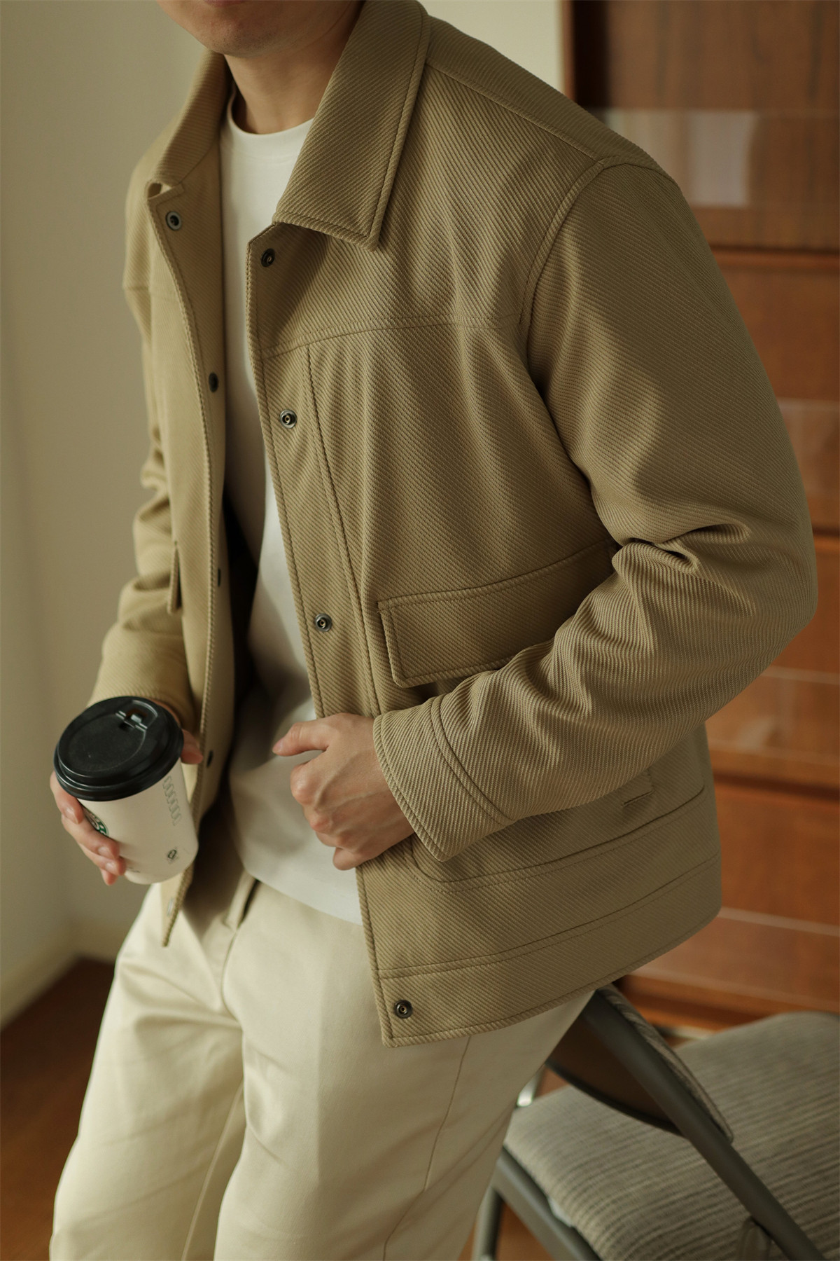 MONSEN Suitory Textured Twill Pocket Work Jacket product image