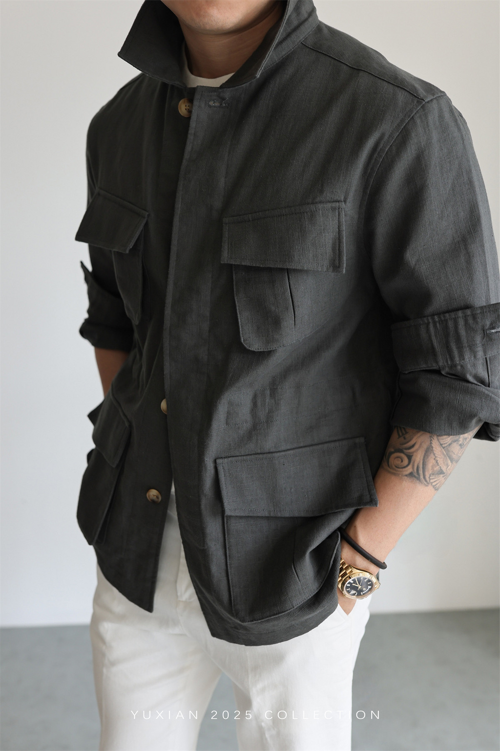 MONSEN Suitory Ramie-Cotton M42 Safari Jacket product image