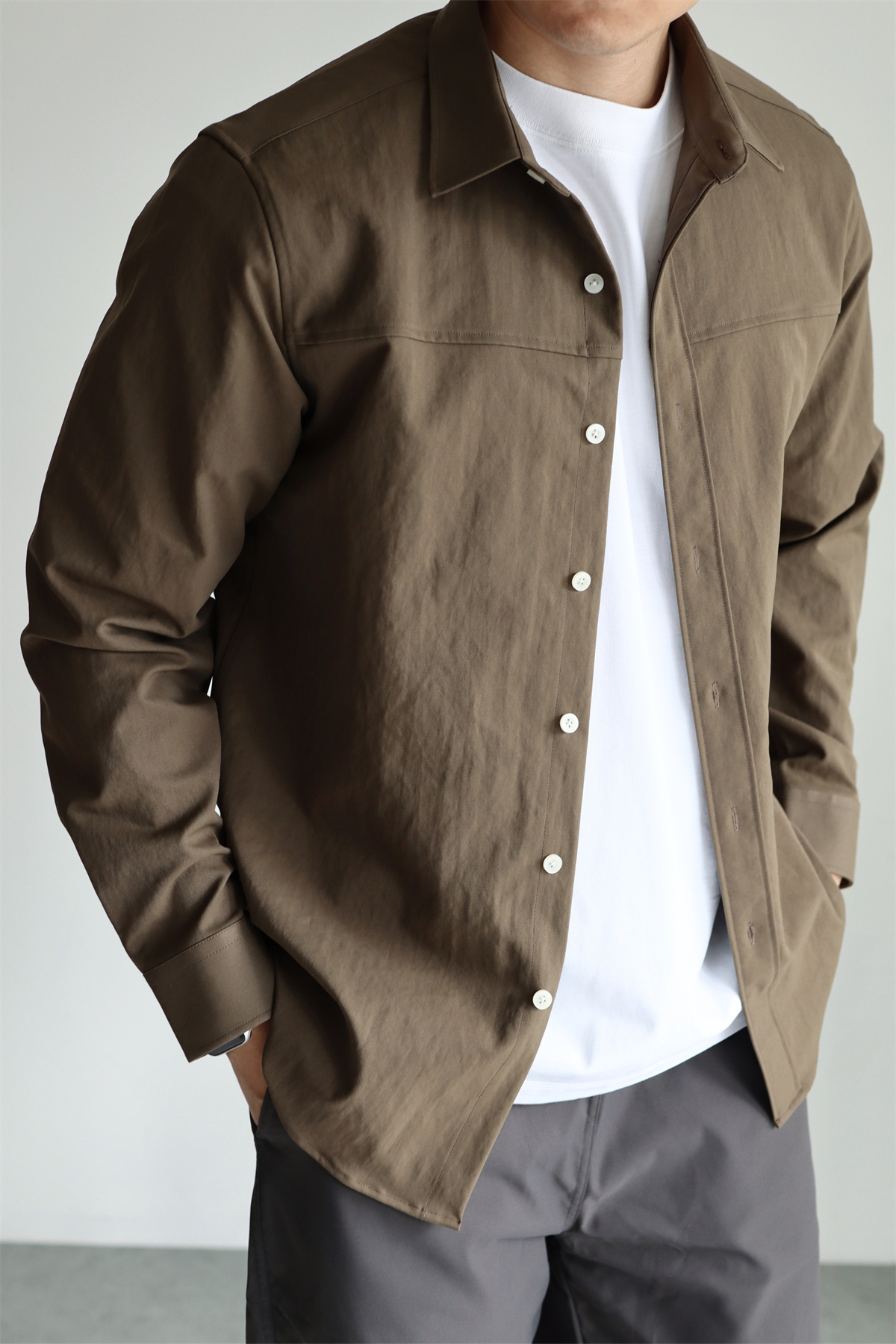 Enzyme-Washed Utility Shirt