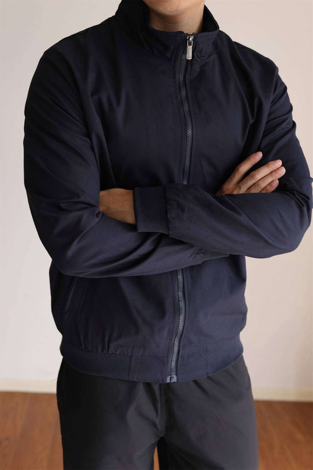 MONSEN Suitory Lightweight G9 Harrington Stand Collar Jacket in Performance Blend product image