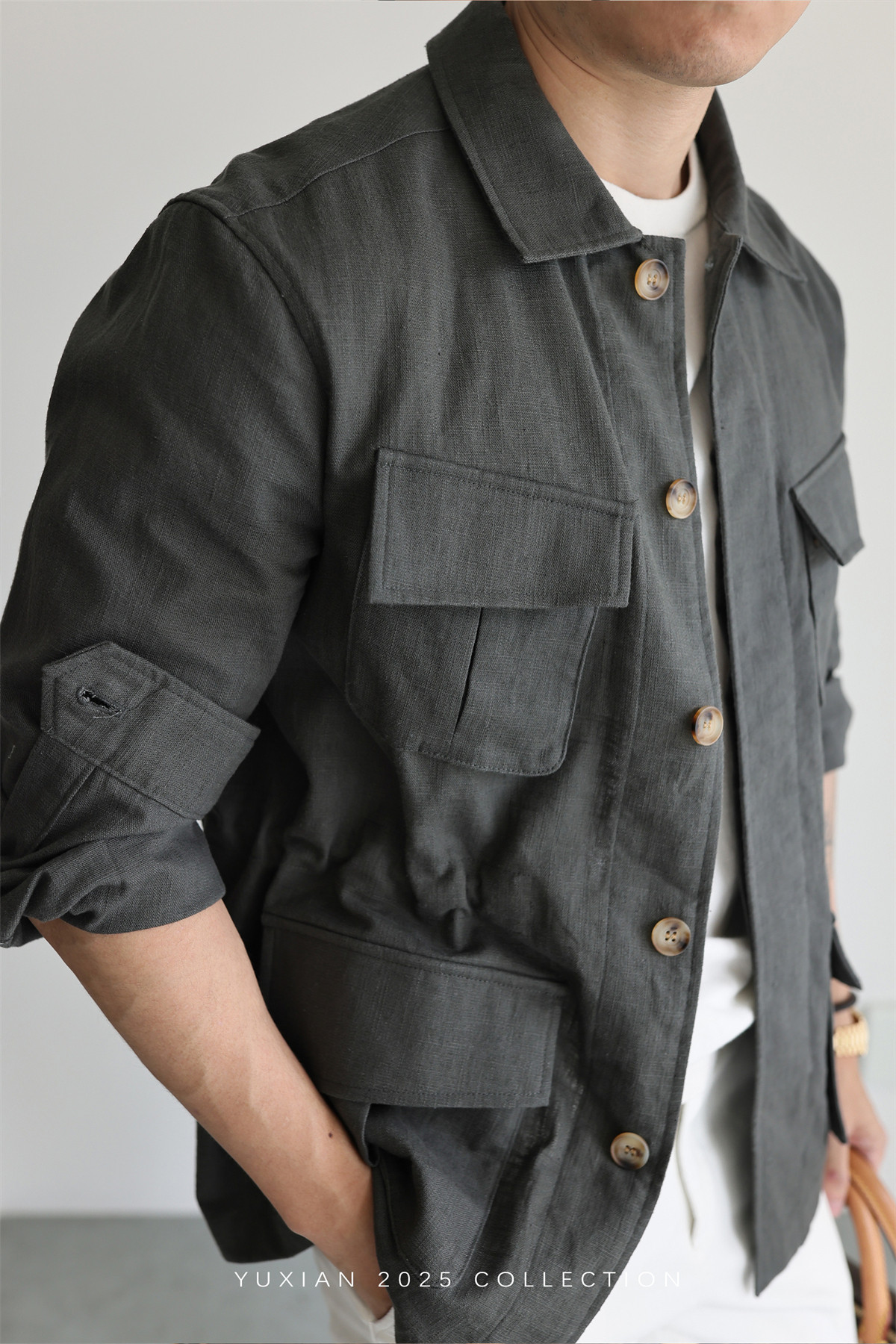 MONSEN Suitory Ramie-Cotton M42 Safari Jacket product image