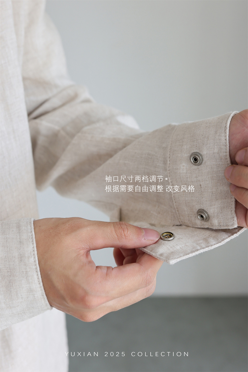 100% Linen Italian Stand-Collar Jacket
