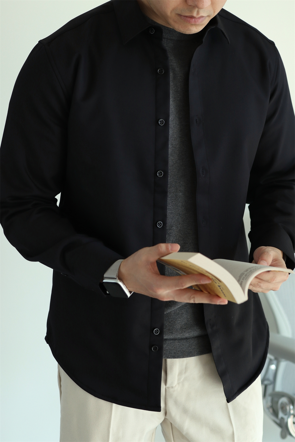 Non-Iron Fleece-Lined Stretch Shirt