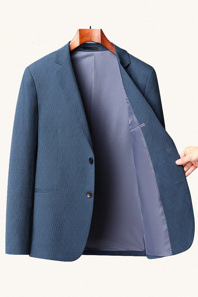 MONSEN Suitory Easy-Care, Wrinkle-Resistant Blazer in Performance Blend front view