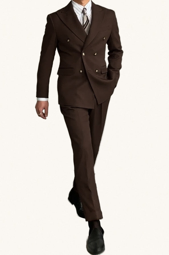 MONSEN Suitory Double-Breasted Peak-Lapel Suit in Performance Blend product image