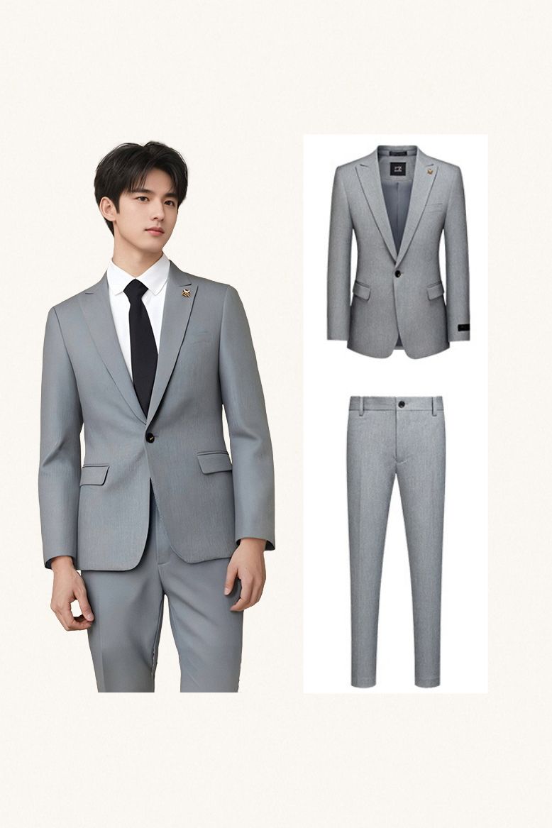MONSEN Suitory Slim-Fit British Style Solid Suit in Performance Blend product image
