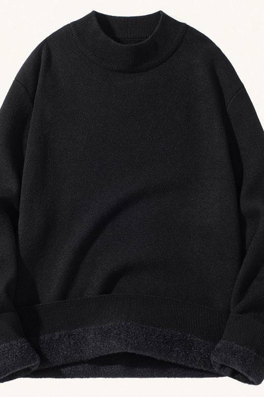 MONSEN Suitory Fleece-Lined Mock-Neck Sweater product image