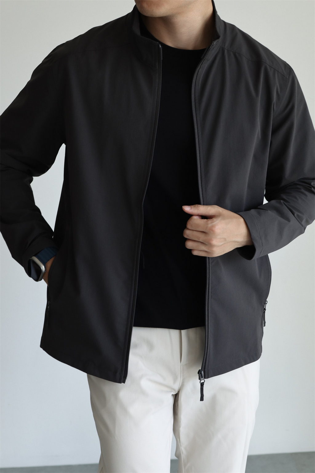 MONSEN Suitory Woven Quick-Dry 4-Way Stretch Outerwear Jacket in Denim product image