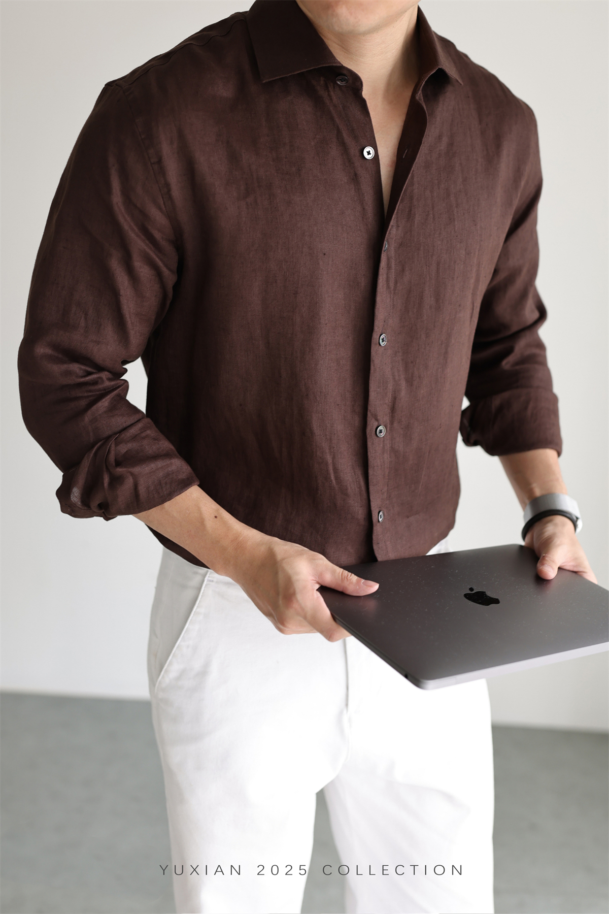 100% Linen Long-Sleeve Shirt