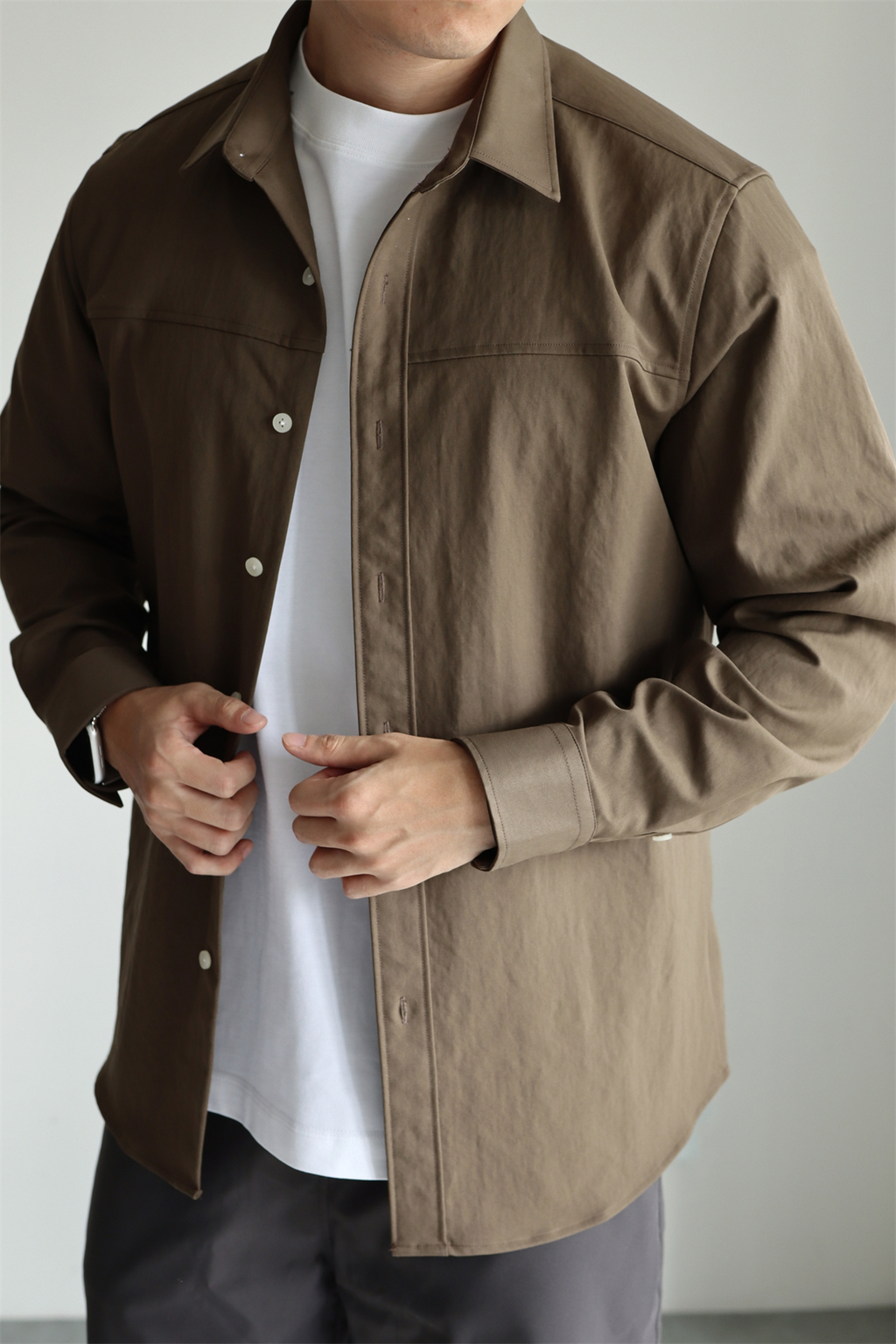 Enzyme-Washed Utility Shirt