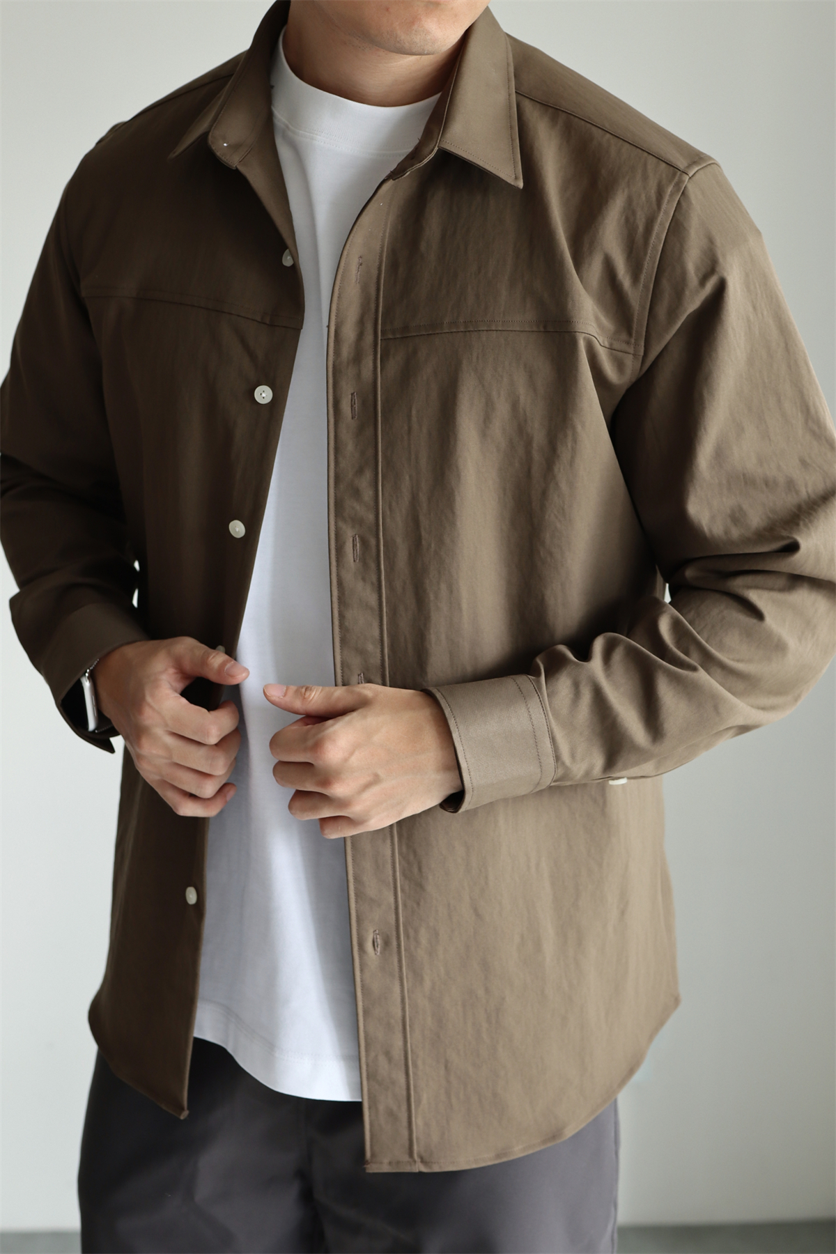 Enzyme-Washed Utility Shirt