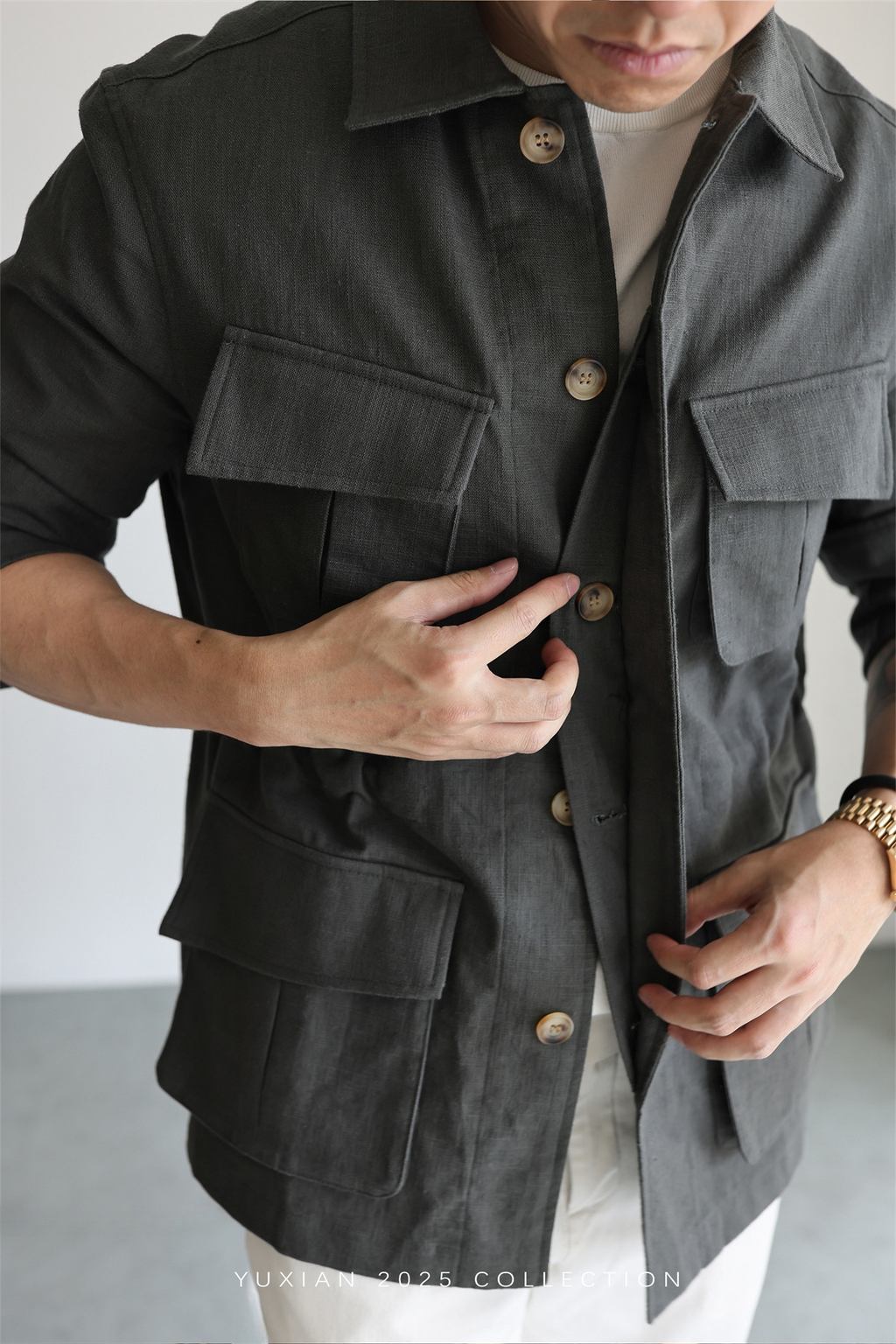 MONSEN Suitory Ramie-Cotton M42 Safari Jacket product image