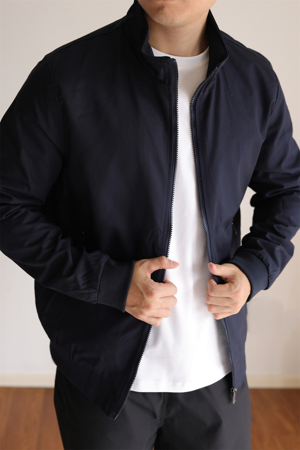 MONSEN Suitory Lightweight G9 Harrington Stand Collar Jacket in Performance Blend product image