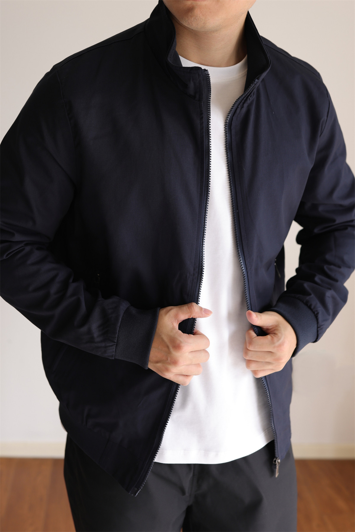 MONSEN Suitory Lightweight G9 Harrington Stand Collar Jacket in Performance Blend product image