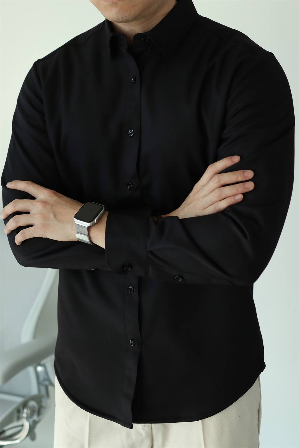 Non-Iron Fleece-Lined Stretch Shirt
