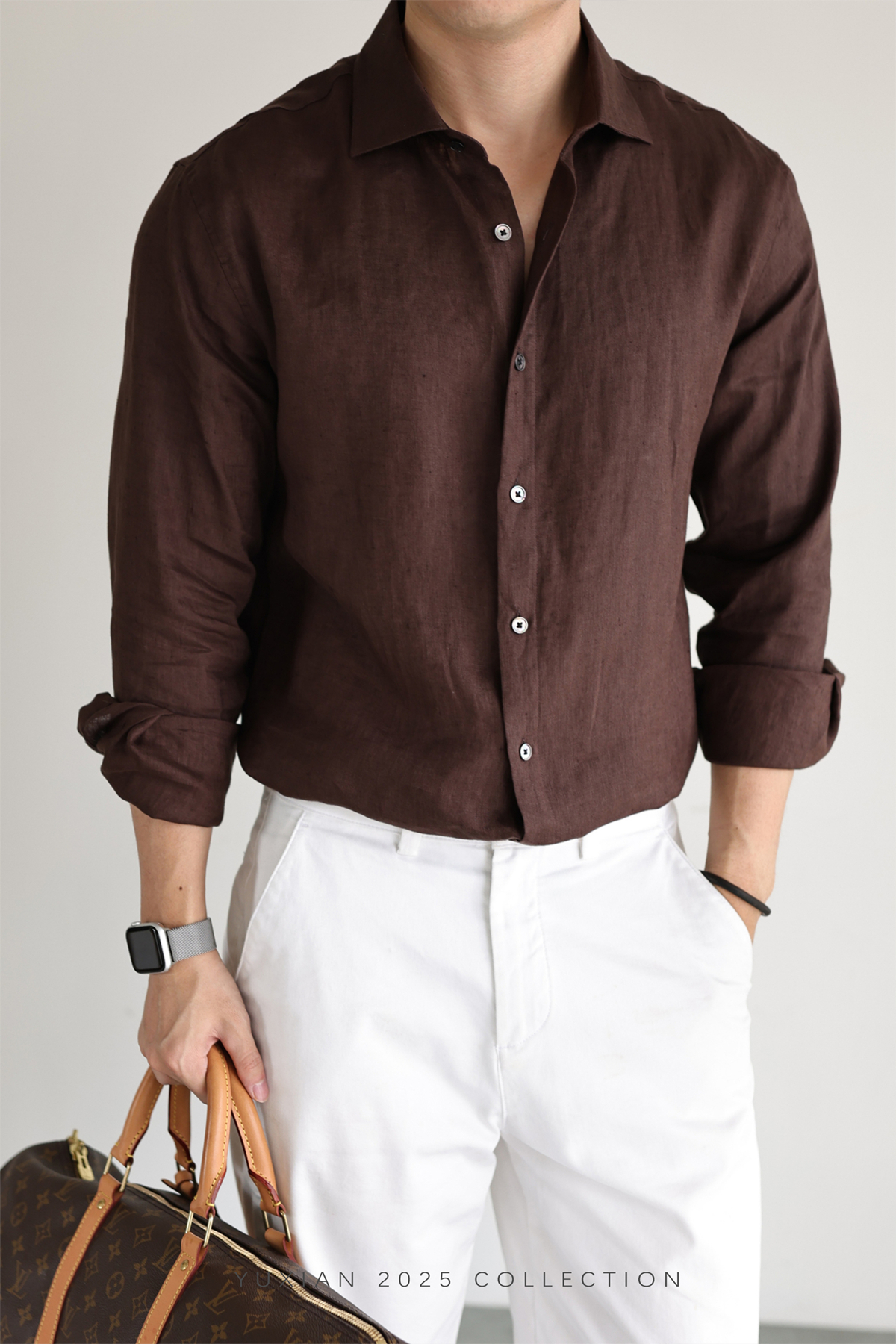 100% Linen Long-Sleeve Shirt