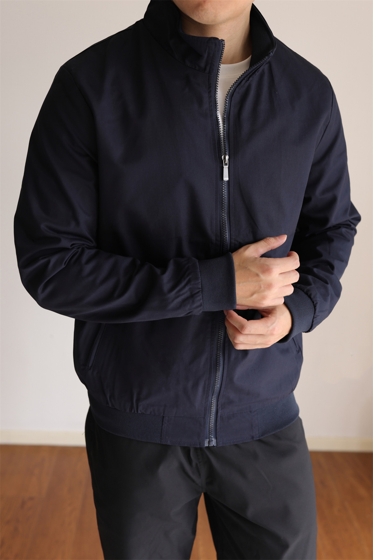 MONSEN Suitory Lightweight G9 Harrington Stand Collar Jacket in Performance Blend product image