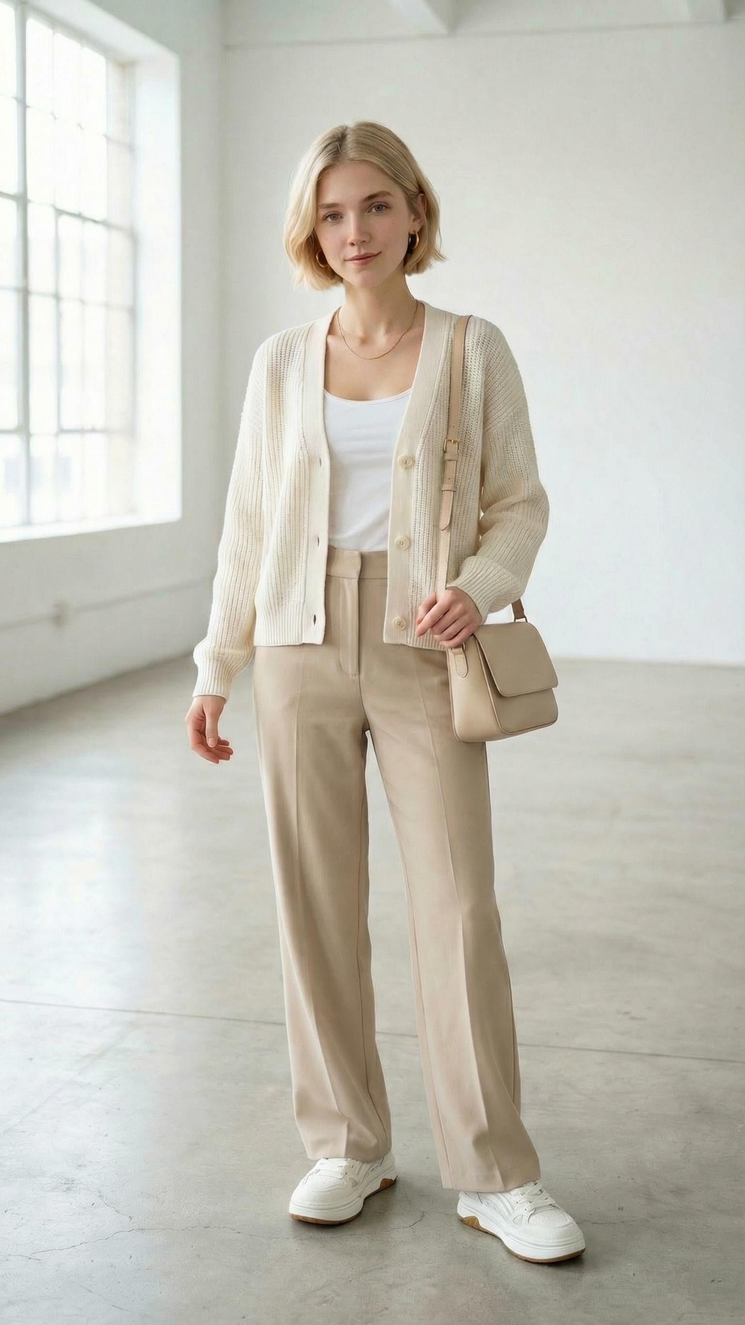 MONSEN Suitory White Low-Top Court Sneakers in Leather product image