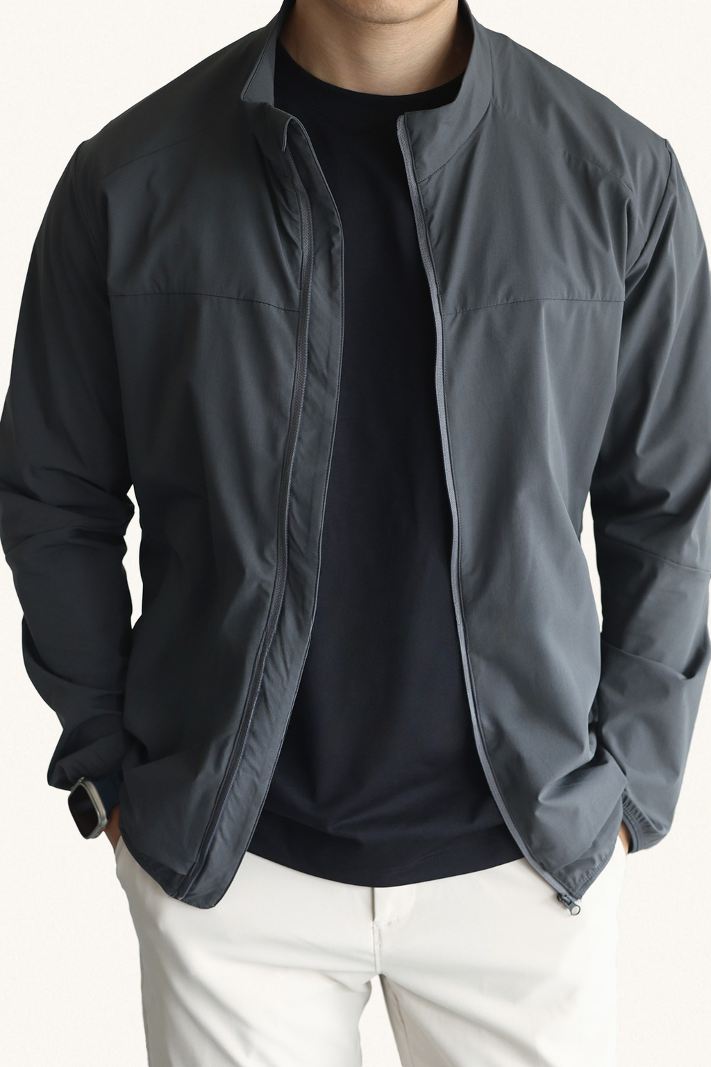 MONSEN Suitory Lightweight Breathable Quick-Dry Sun-Protection Stand-Collar Jacket front view