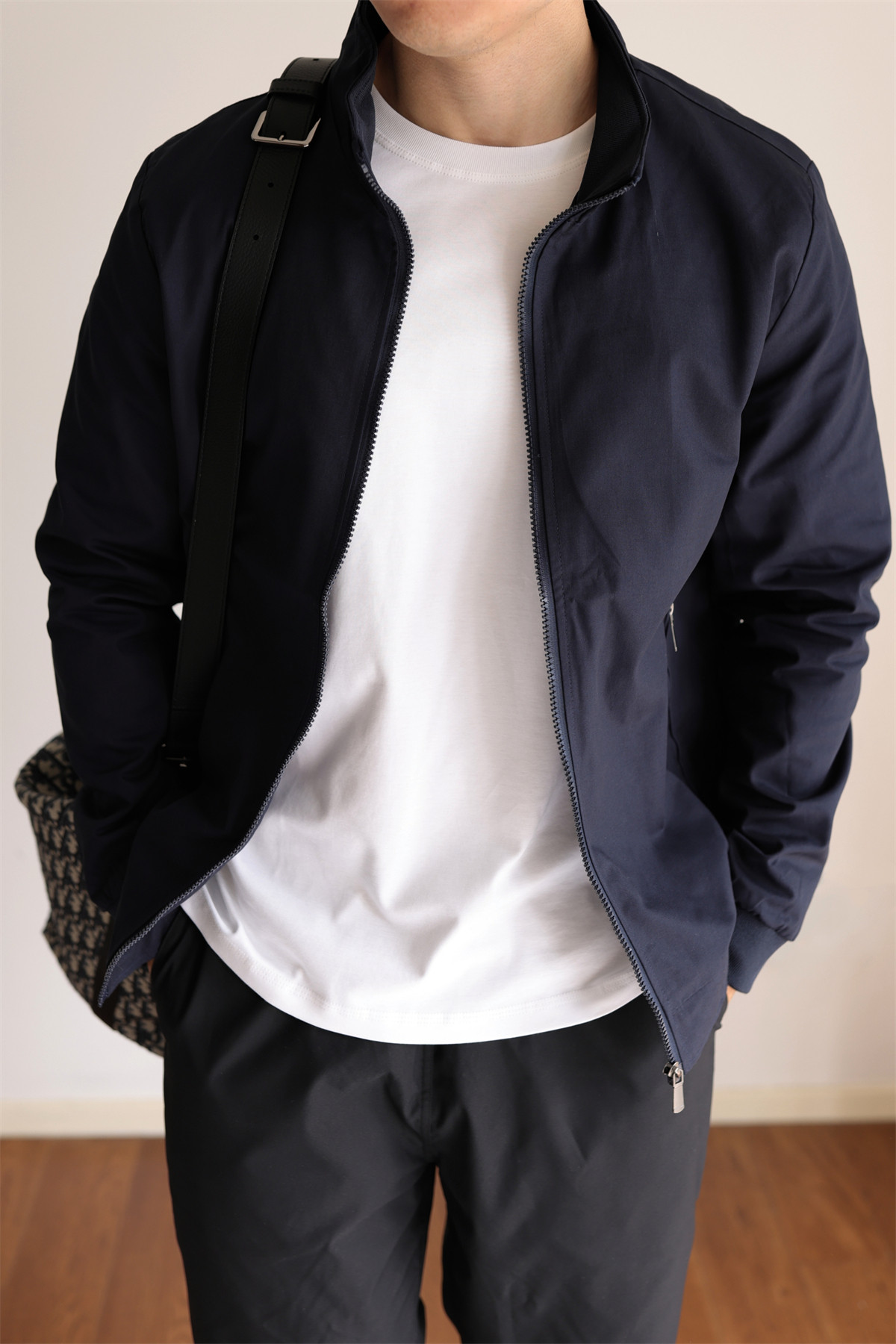 MONSEN Suitory Lightweight G9 Harrington Stand Collar Jacket in Performance Blend product image