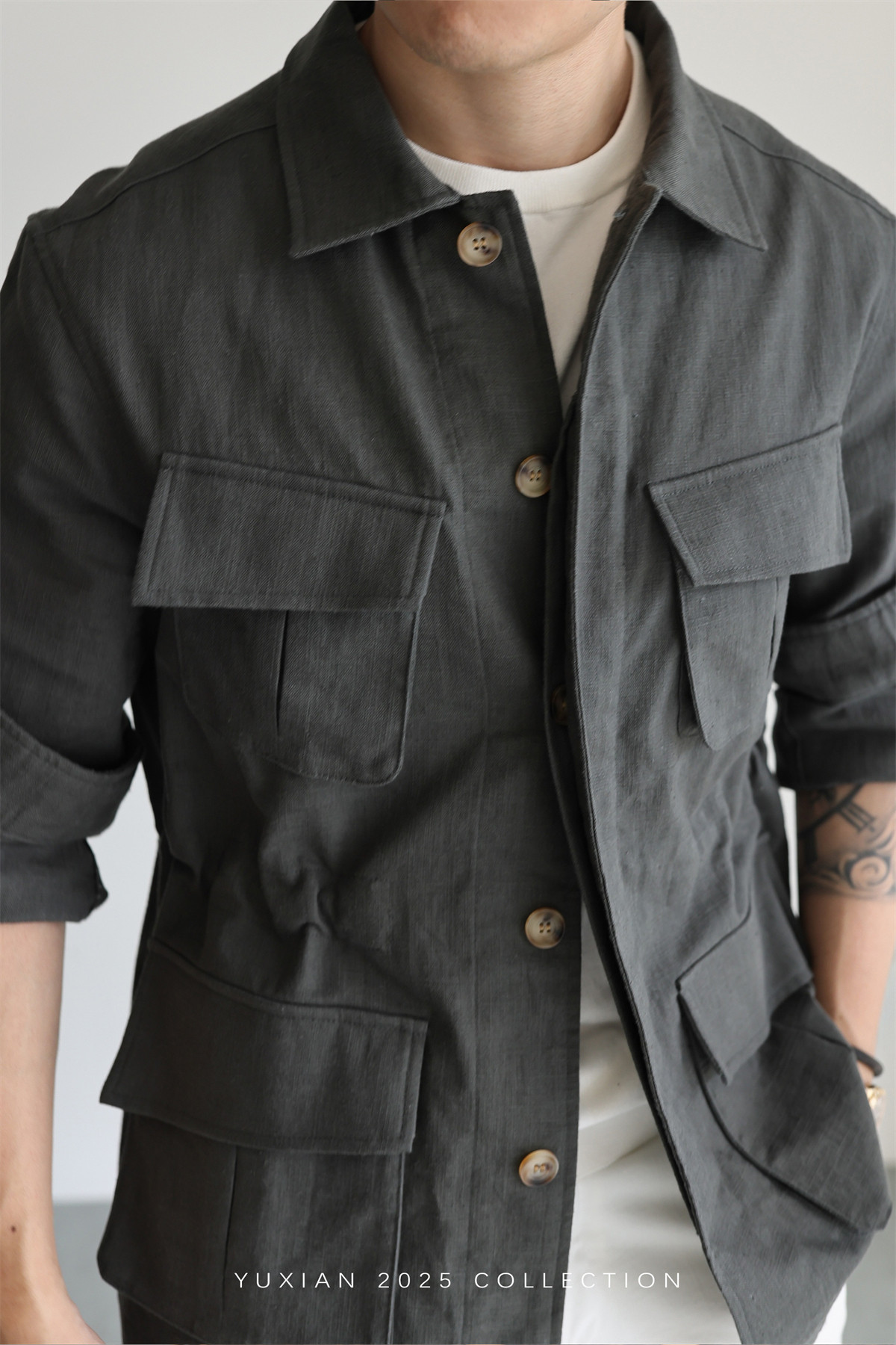 MONSEN Suitory Ramie-Cotton M42 Safari Jacket product image