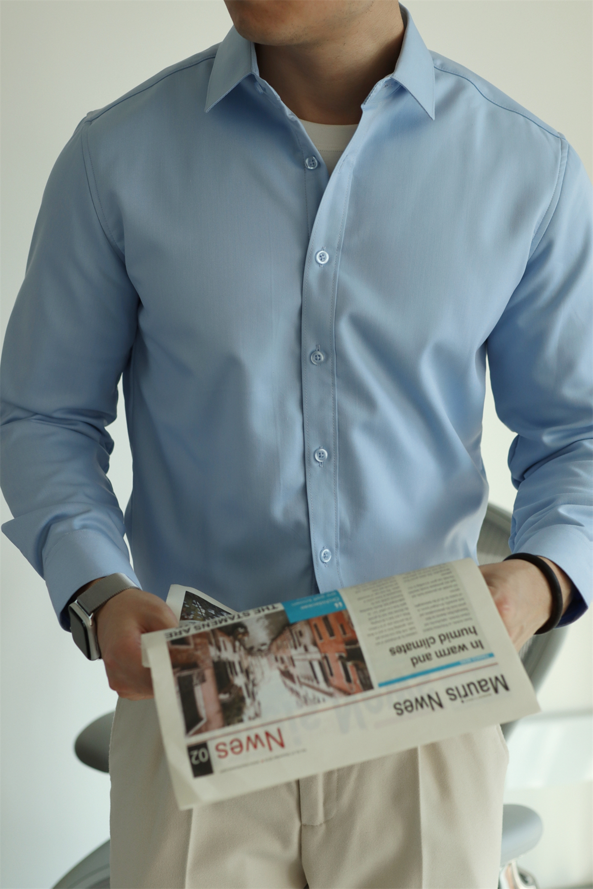 Non-Iron Fleece-Lined Stretch Shirt