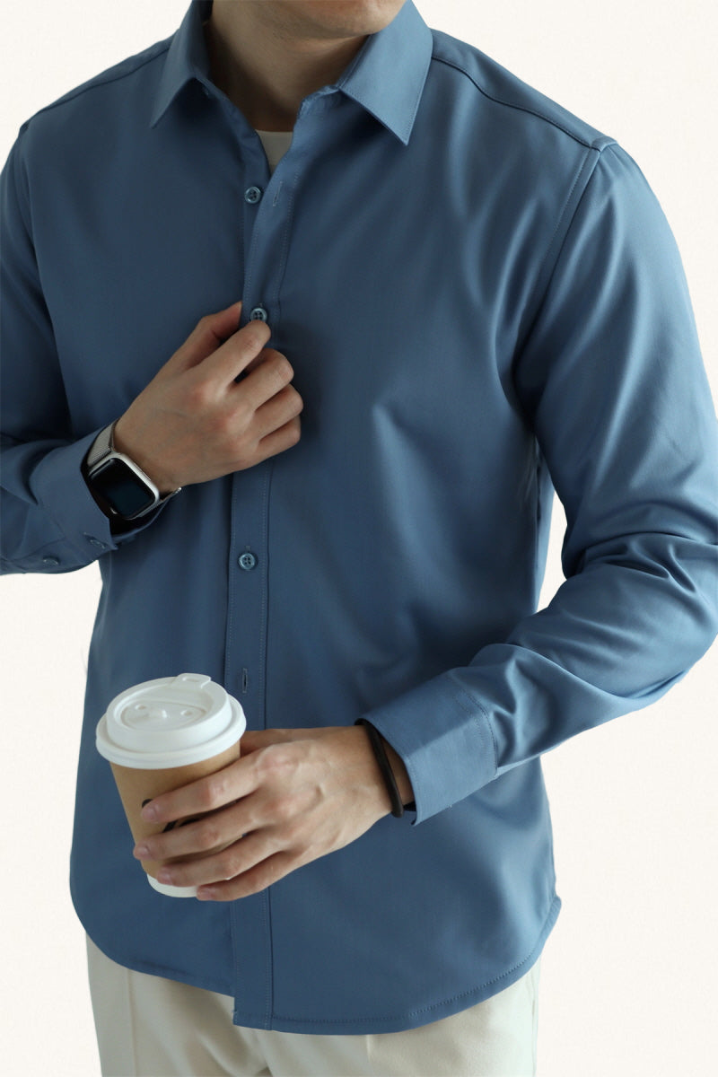 MONSEN Suitory Non-Iron Fleece-Lined Stretch Shirt product image