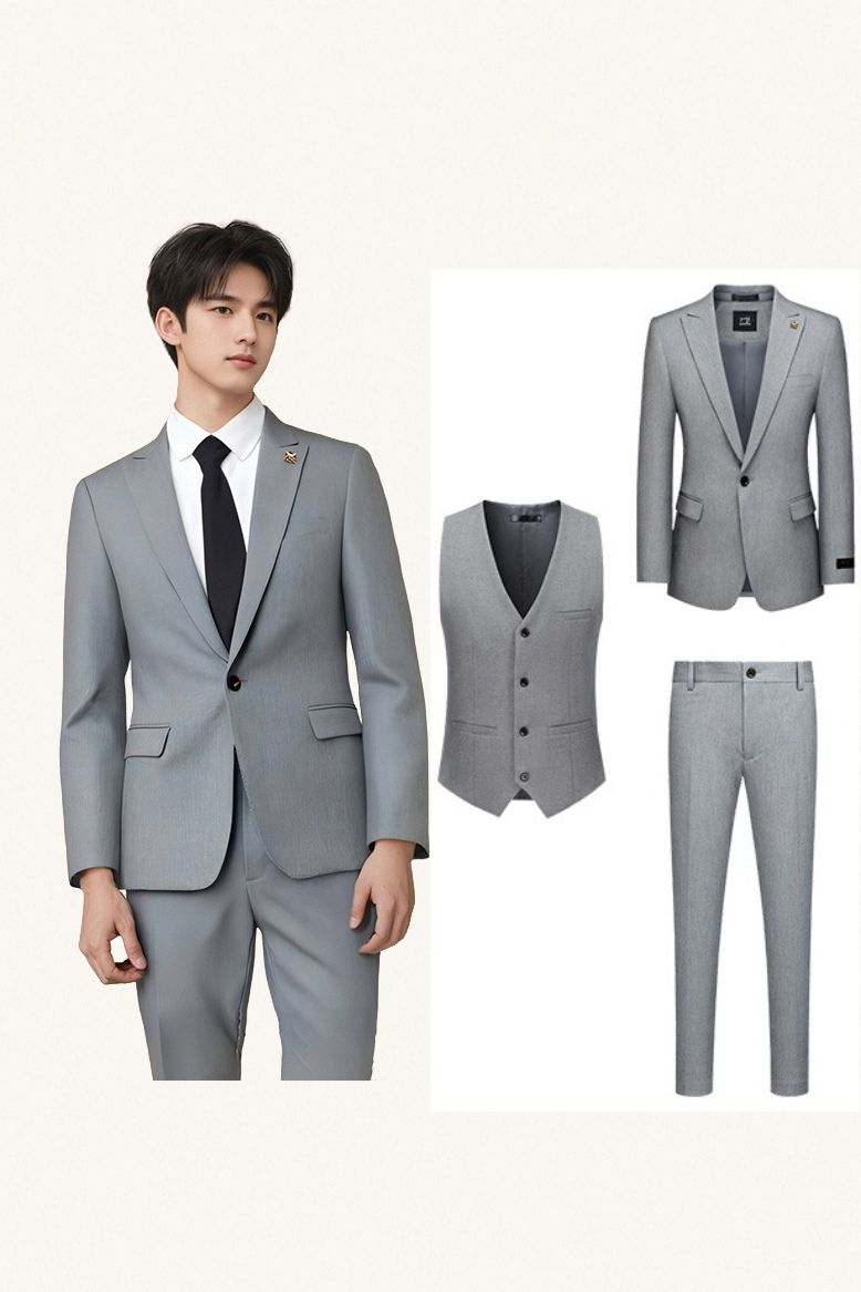 MONSEN Suitory Slim-Fit British Style Solid Suit in Performance Blend product image