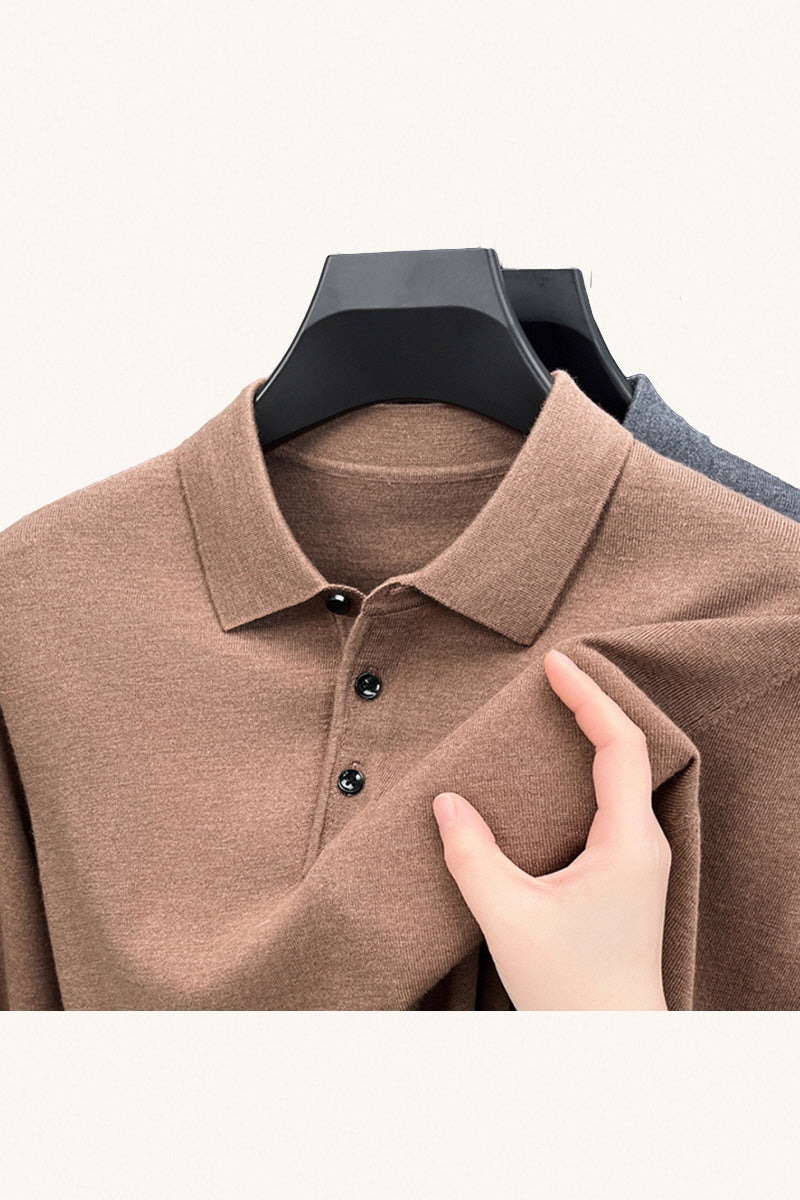 MONSEN Suitory 100% Cashmere Polo Knit product image