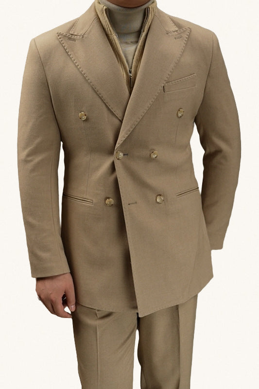 MONSEN Suitory Double-Breasted Peak-Lapel Suit in Performance Blend product image