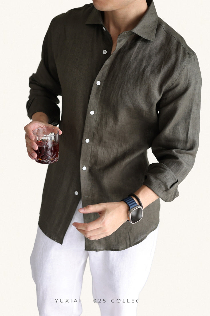 MONSEN Suitory 100% Linen Long-Sleeve Shirt product image