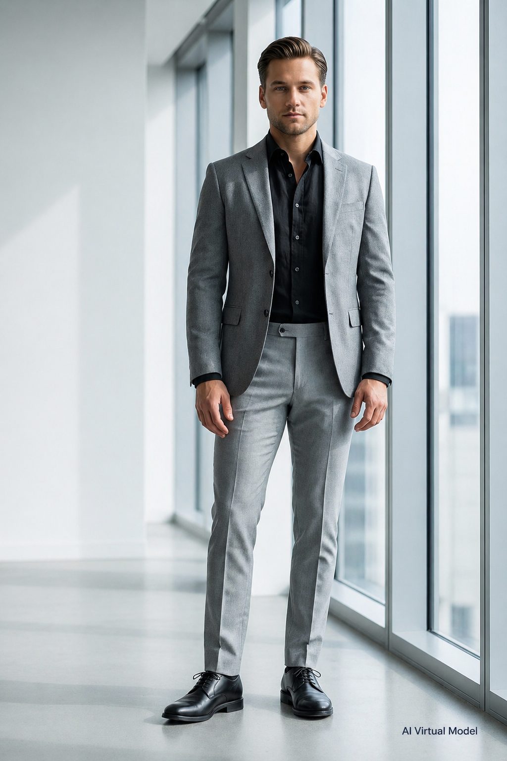 MONSEN Suitory Cotton-Linen Windsor Collar Shirt product image