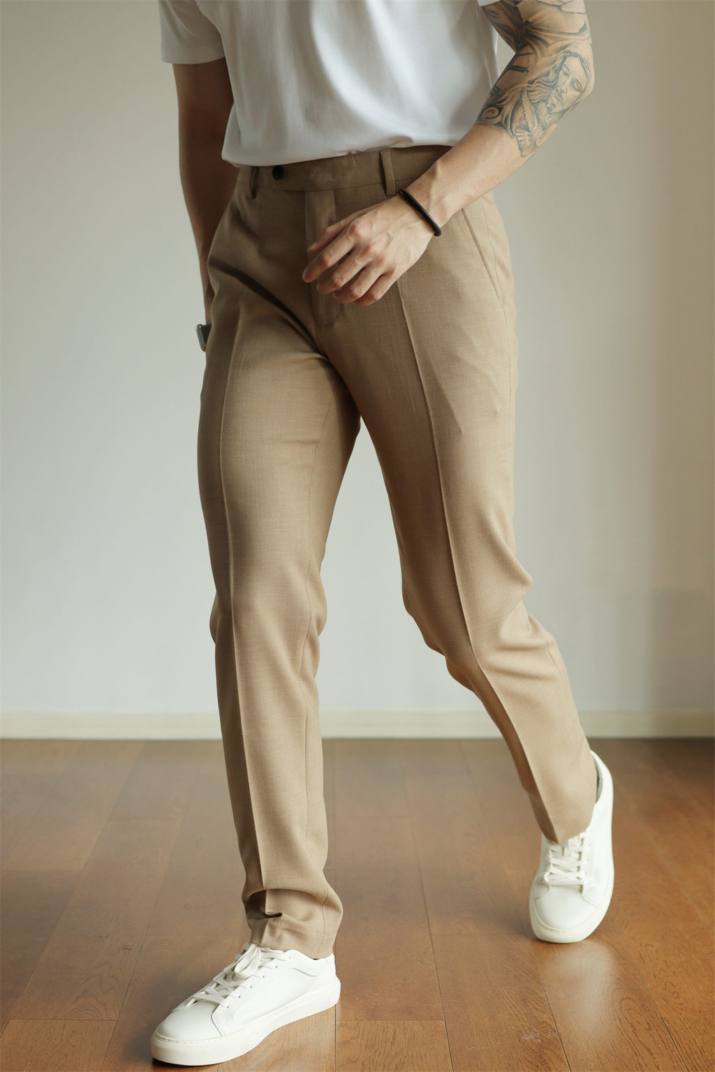 MONSEN Suitory Slim Stretch Non-Iron Trousers in Performance Blend product image