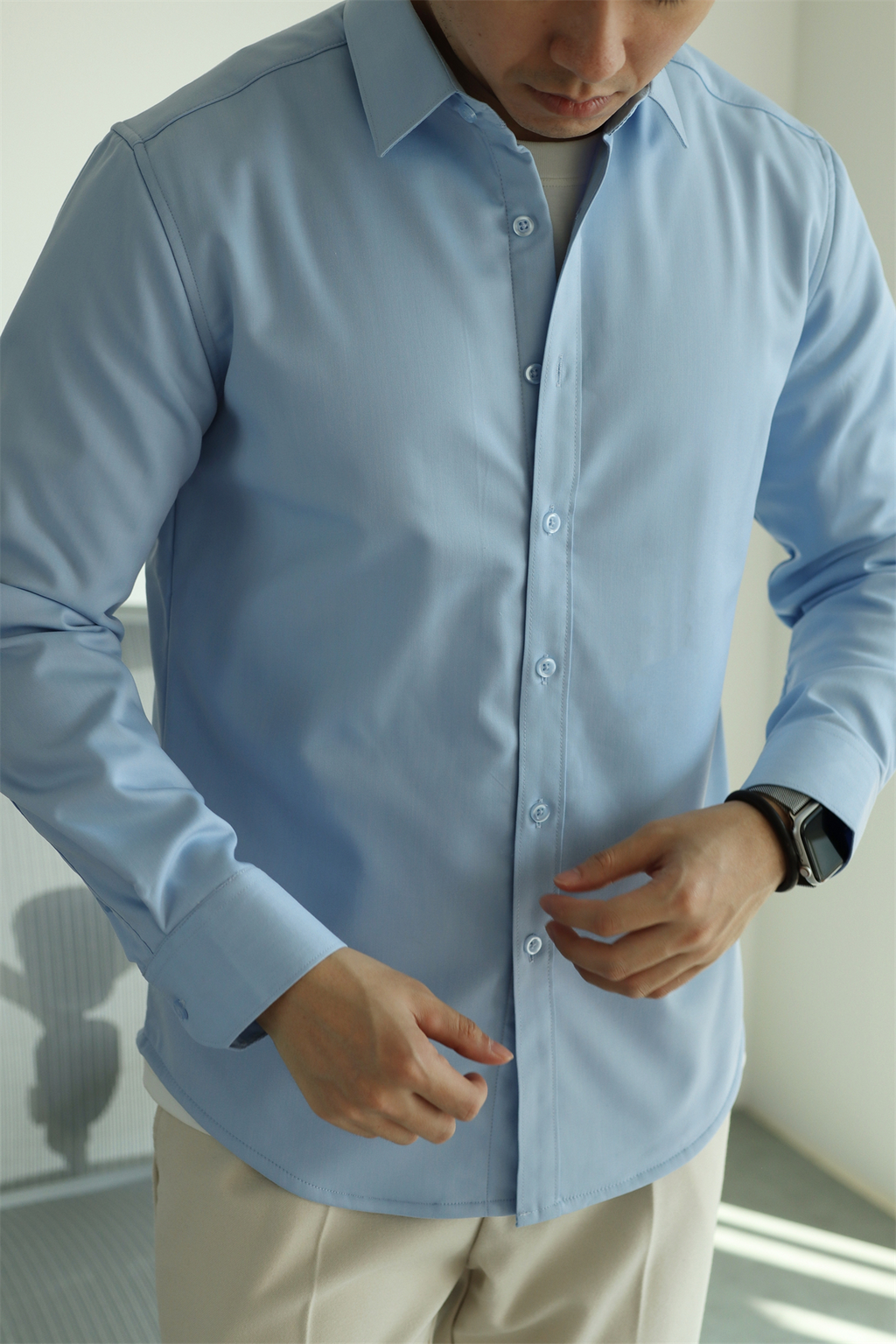 Non-Iron Fleece-Lined Stretch Shirt