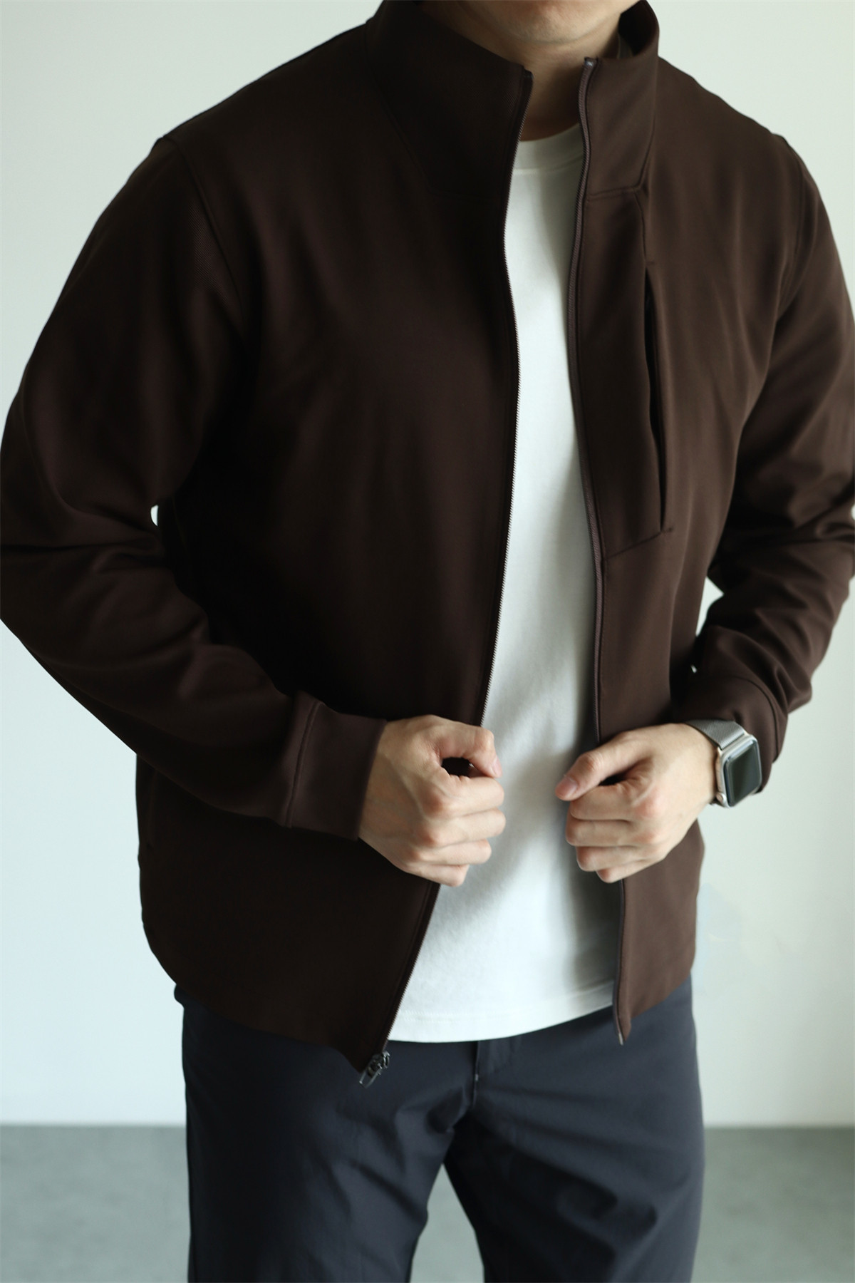 MONSEN Suitory 4-Way Stretch Stand-Collar Outerwear Jacket in Performance Blend product image