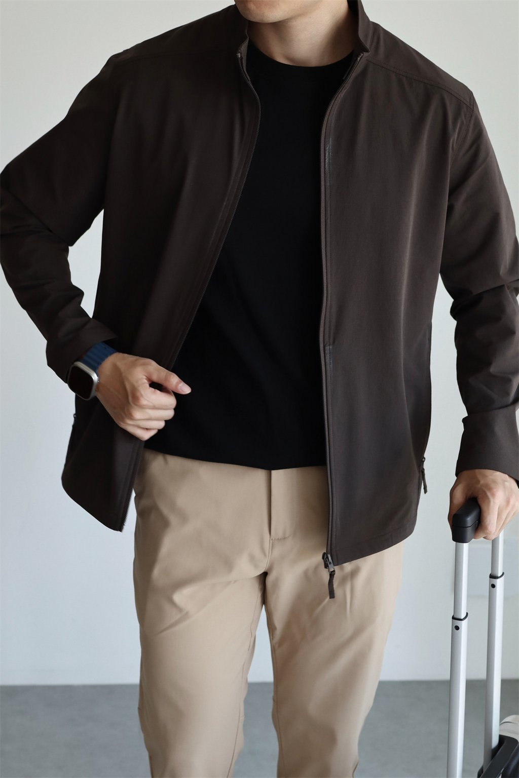 MONSEN Suitory Woven Quick-Dry 4-Way Stretch Outerwear Jacket in Denim product image