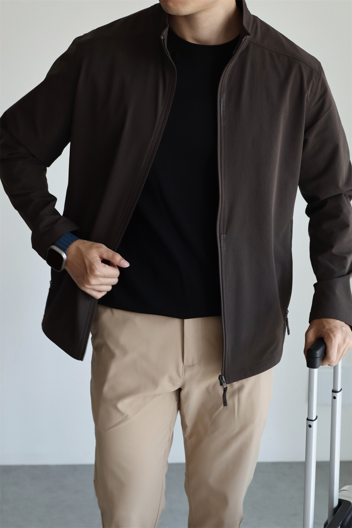 MONSEN Suitory Woven Quick-Dry 4-Way Stretch Outerwear Jacket in Denim product image