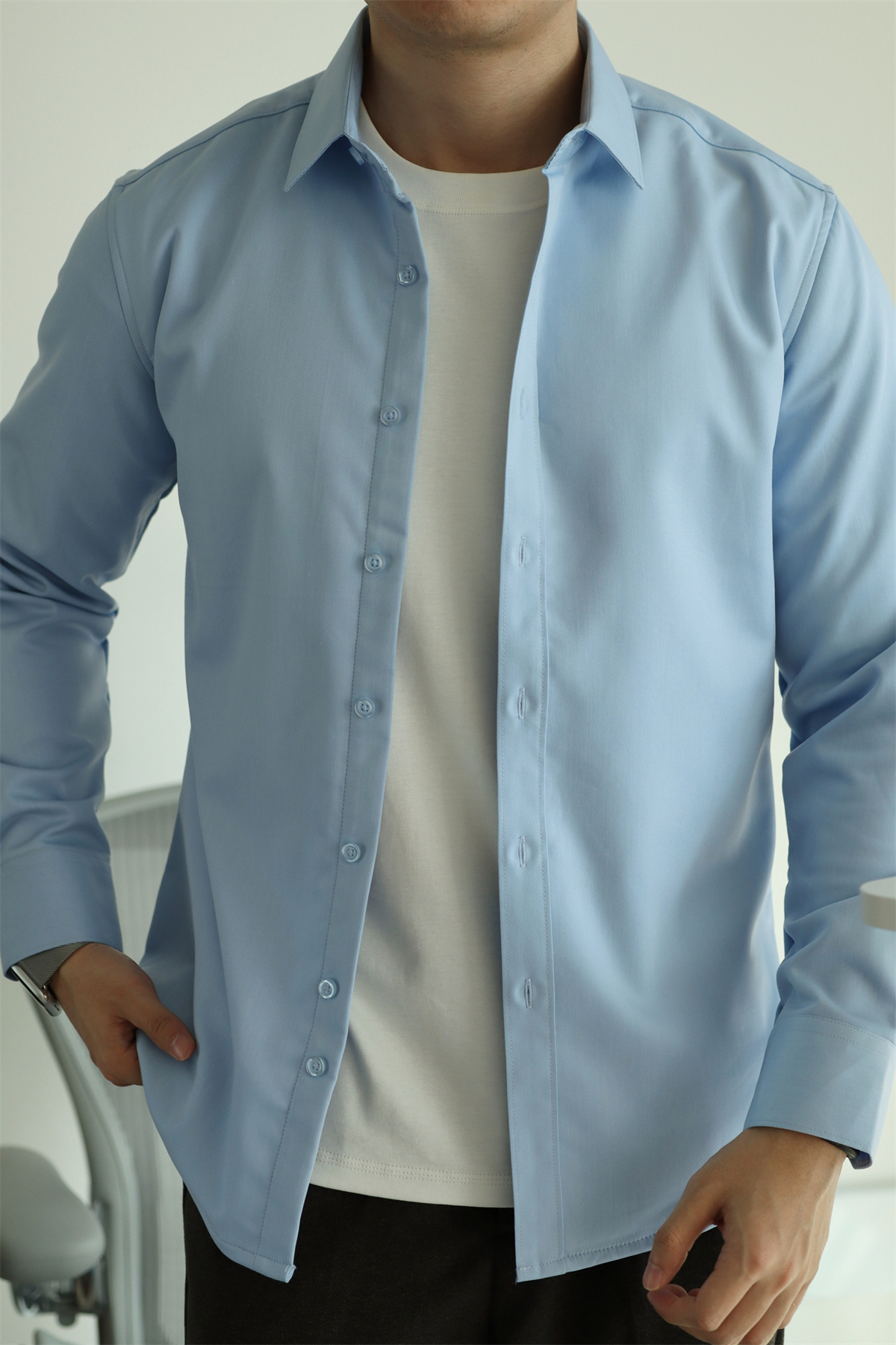 Non-Iron Fleece-Lined Stretch Shirt
